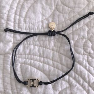 Tory Burch silk and brass bracelet/ anklet